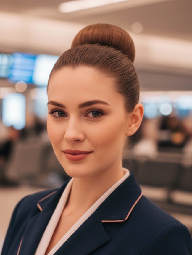 Cabin Crew Hairstyles for Female