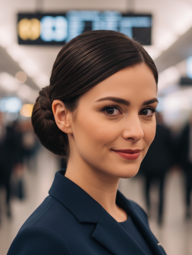 Cabin Crew Hairstyles for Female