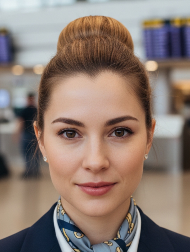 Cabin Crew Hairstyles for Female