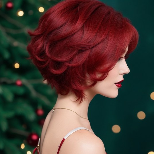 Christmas Hair Color Ideas for Short Hair