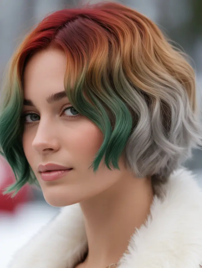 Christmas hair color ideas for short hair