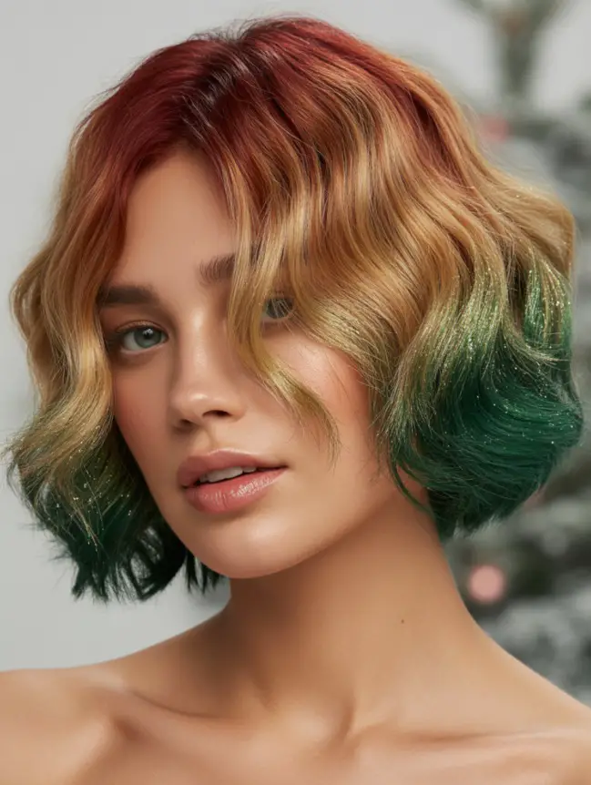 Christmas hair color ideas for short hair