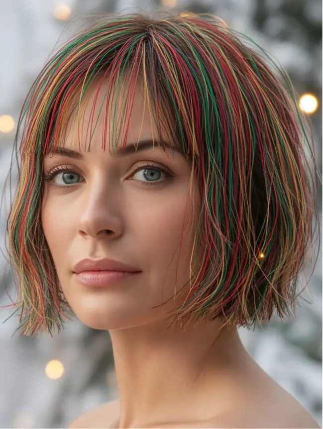 Christmas hair color ideas for short hair