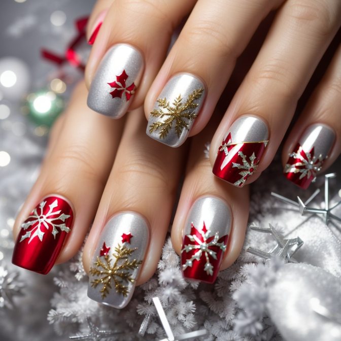 Festive Christmas Nail Art Design Ideas