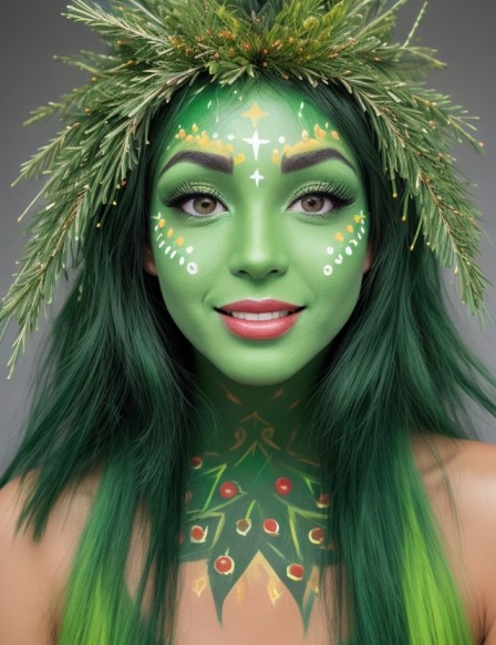 Christmas Face Painting Ideas for Women 