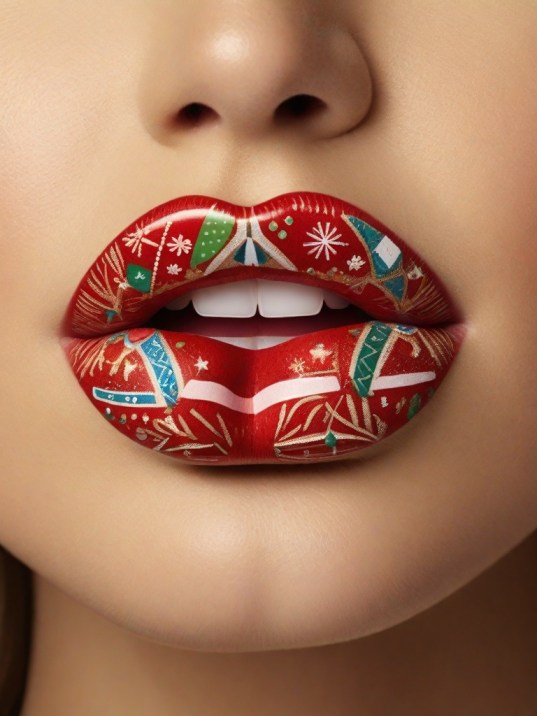 Christmas Lip Makeup Ideas