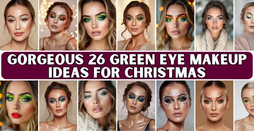 Green Eye Makeup Ideas for Christmas