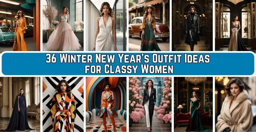 Winter New Year's Outfit Ideas for Classy Women