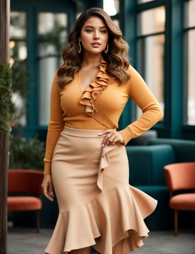 Night Plus Size Women's Outfits for Work Christmas Party