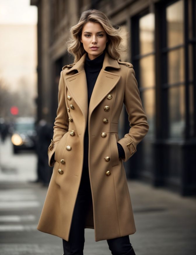 Woolen Coat Outfits for Women in Winter