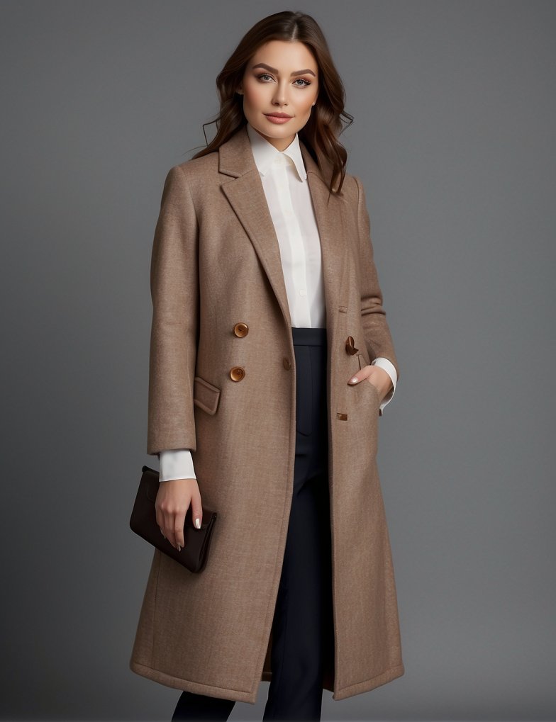 Woolen Coat Outfits for Women in Winter