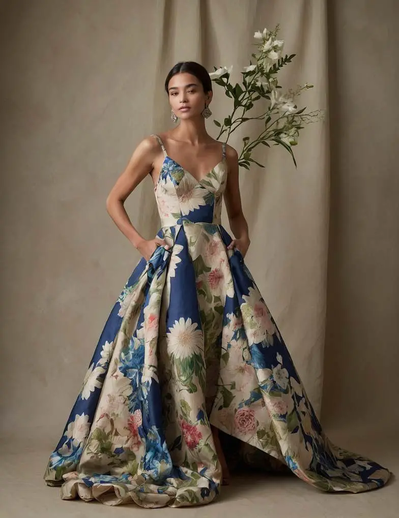 long floral prom dress ideas
