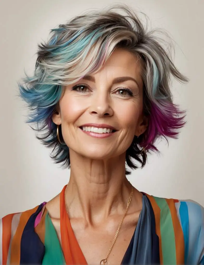 Short Hair Color Ideas for Women Over 60