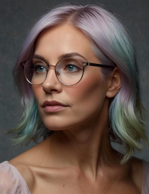 34 Hair Color Highlights For Women Over 50 With Glasses In 2024