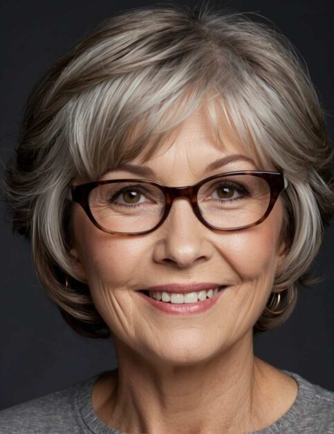 32 Stylish Hairstyles For 70-Year-Old Women With Glasses