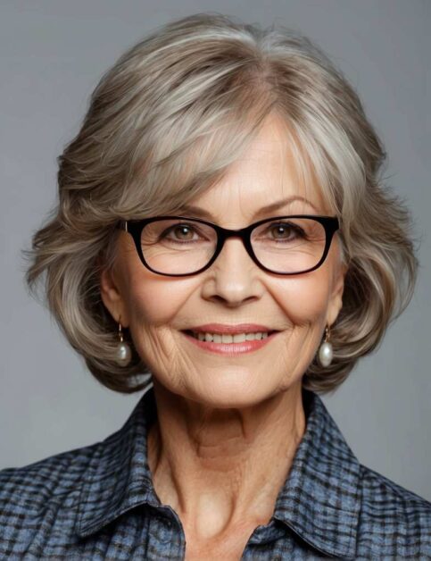 32 Stylish Hairstyles For 70-Year-Old Women With Glasses