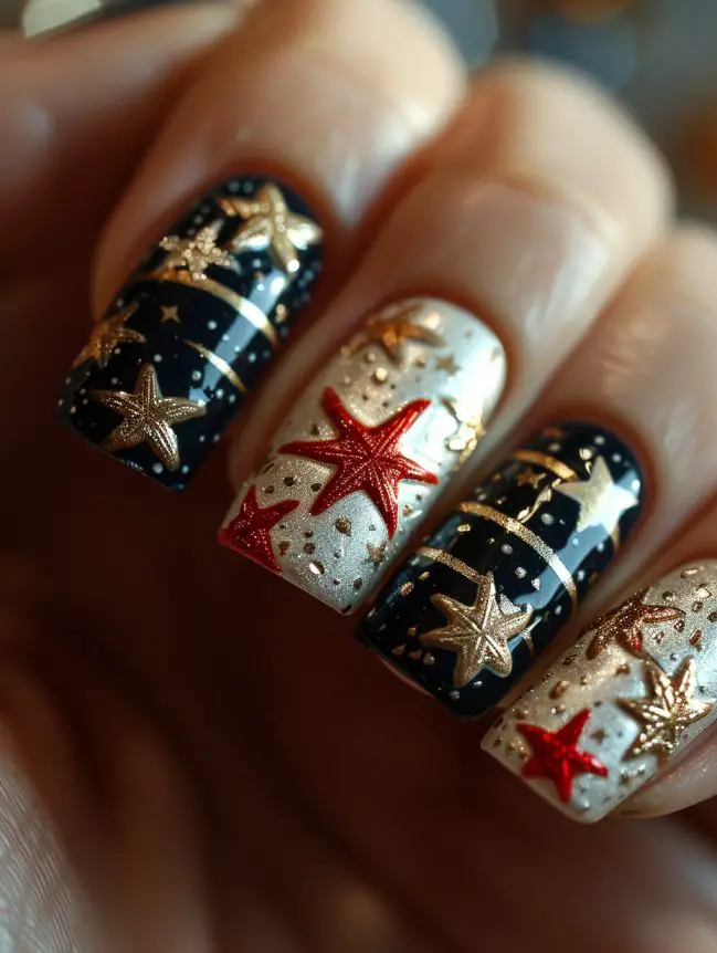 Starfish Nail Art Design Ideas