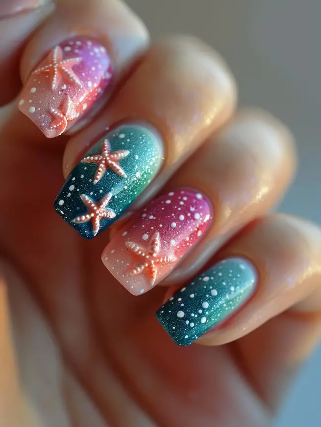 Starfish Nail Art Design Ideas