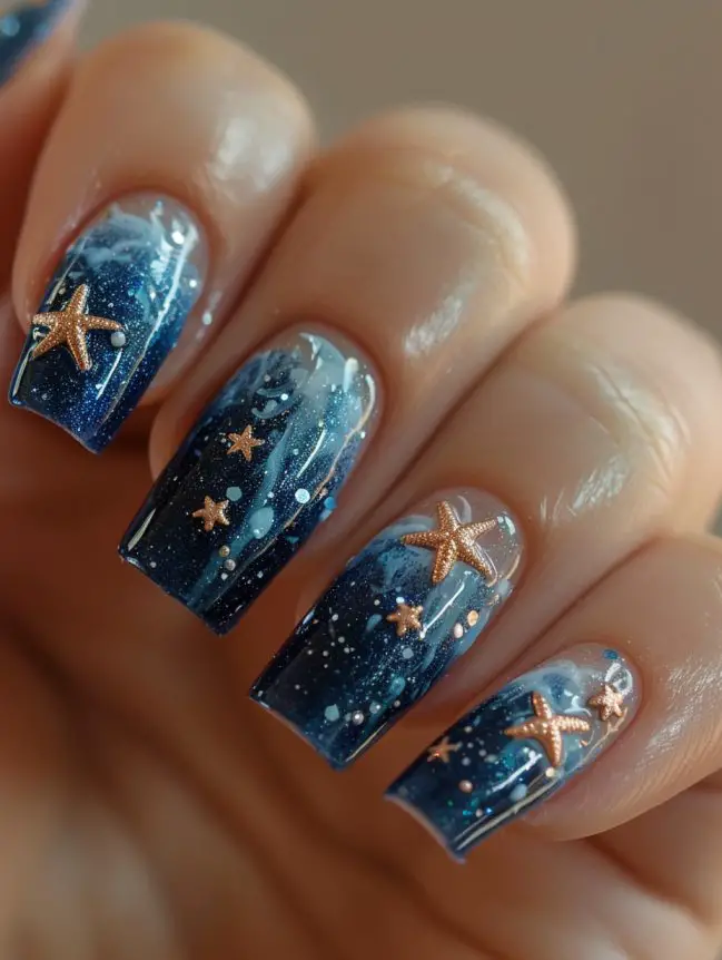 Starfish Nail Art Design Ideas