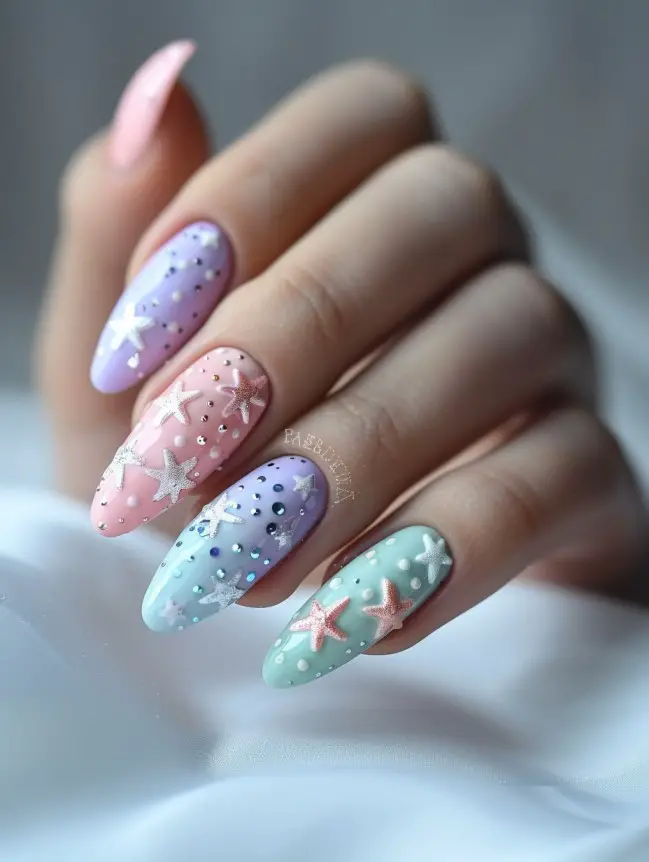 Starfish Nail Art Design Ideas