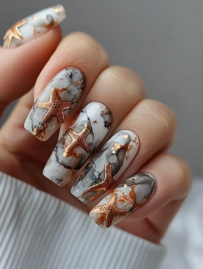 Starfish Nail Art Design Ideas