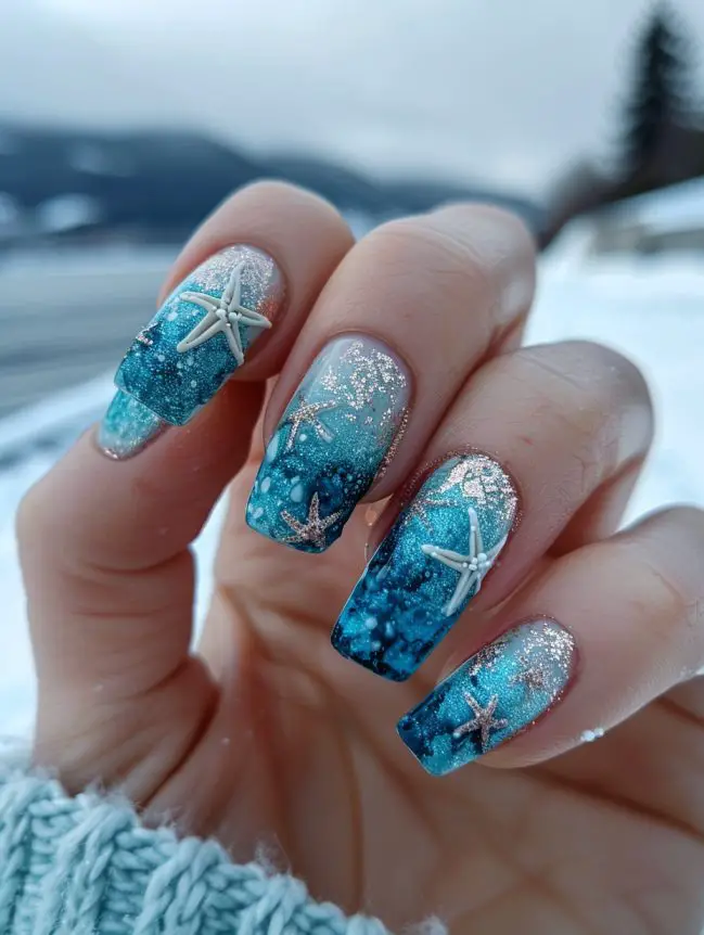 Starfish Nail Art Design Ideas