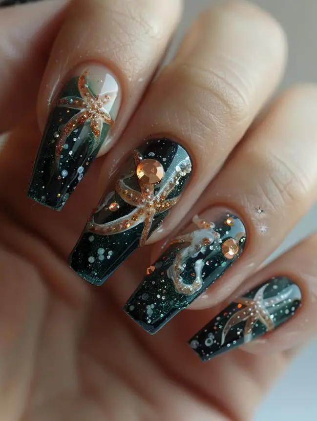 Starfish Nail Art Design Ideas