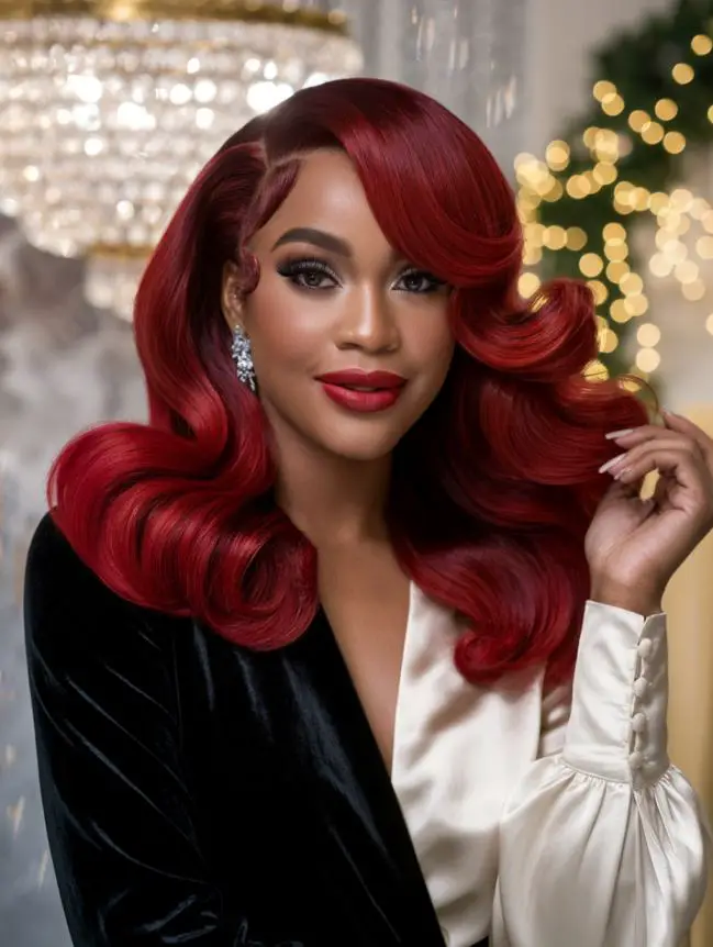 Christmas Hair Color Ideas for Black Women