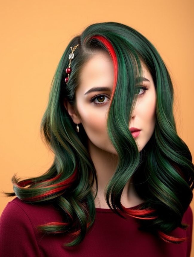 Christmas Hair Color Ideas for Dark Hair