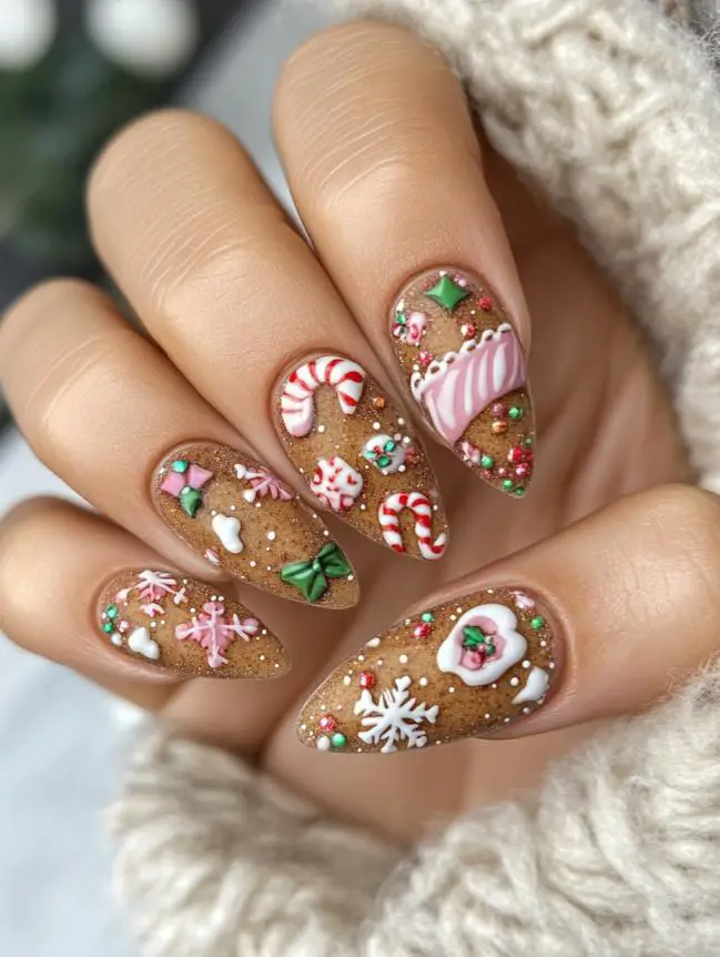 Festive Christmas Nail Art Design Ideas