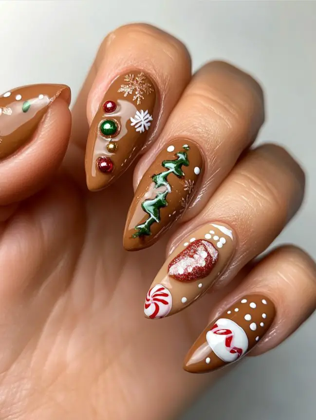 Festive Christmas Nail Art Design Ideas