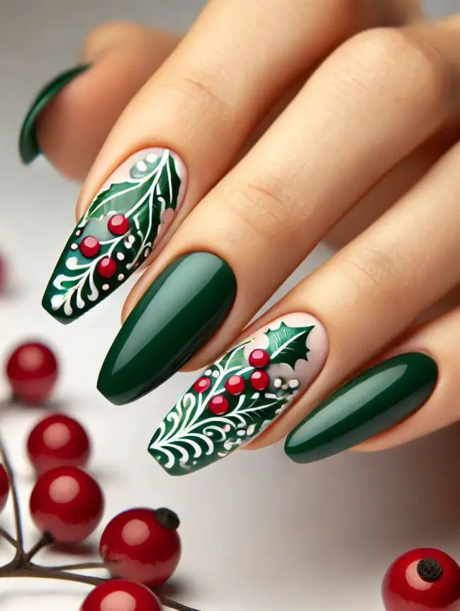 Festive Christmas Nail Art Design Ideas