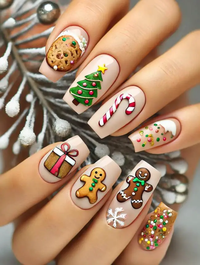 Festive Christmas Nail Art Design Ideas