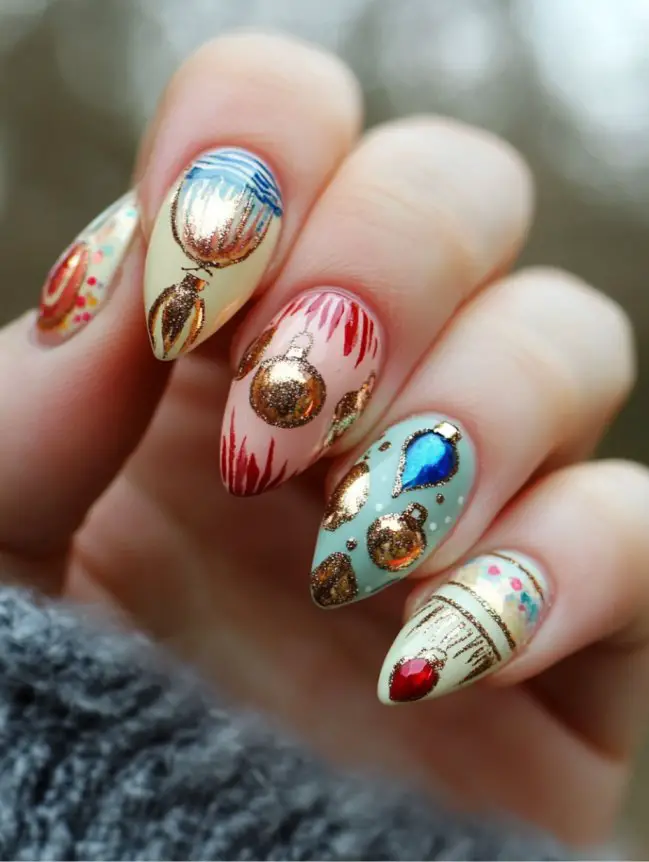 Festive Christmas Nail Art Design Ideas