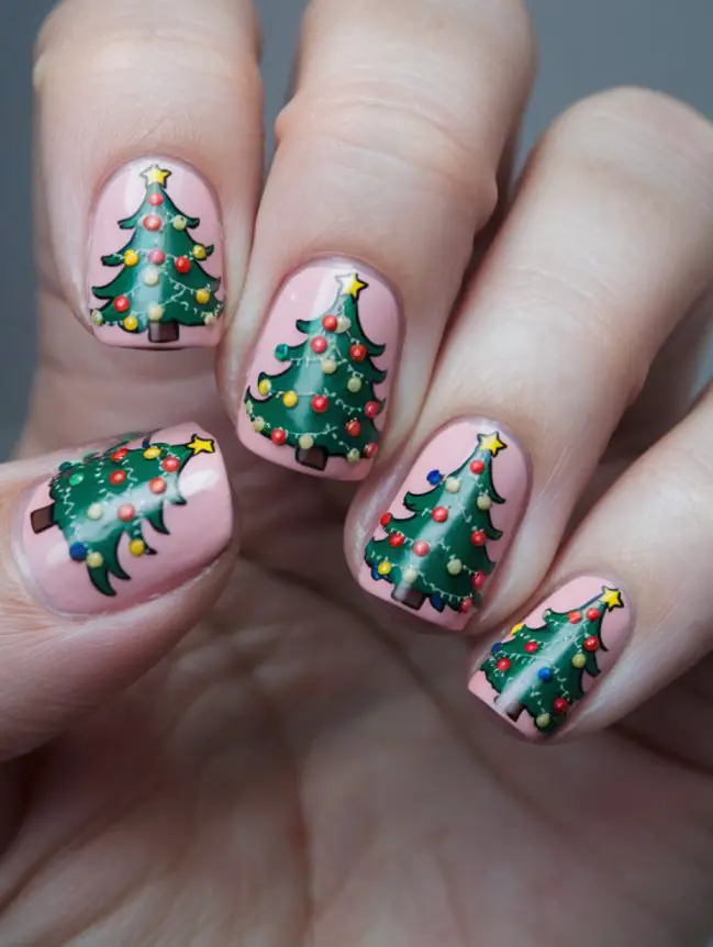 Festive Christmas Nail Art Design Ideas