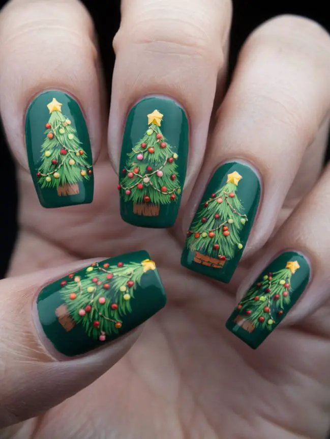 Festive Christmas Nail Art Design Ideas