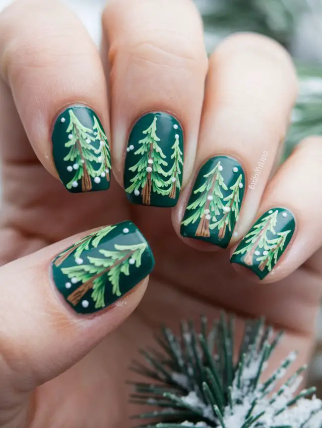 Festive Christmas Nail Art Design Ideas