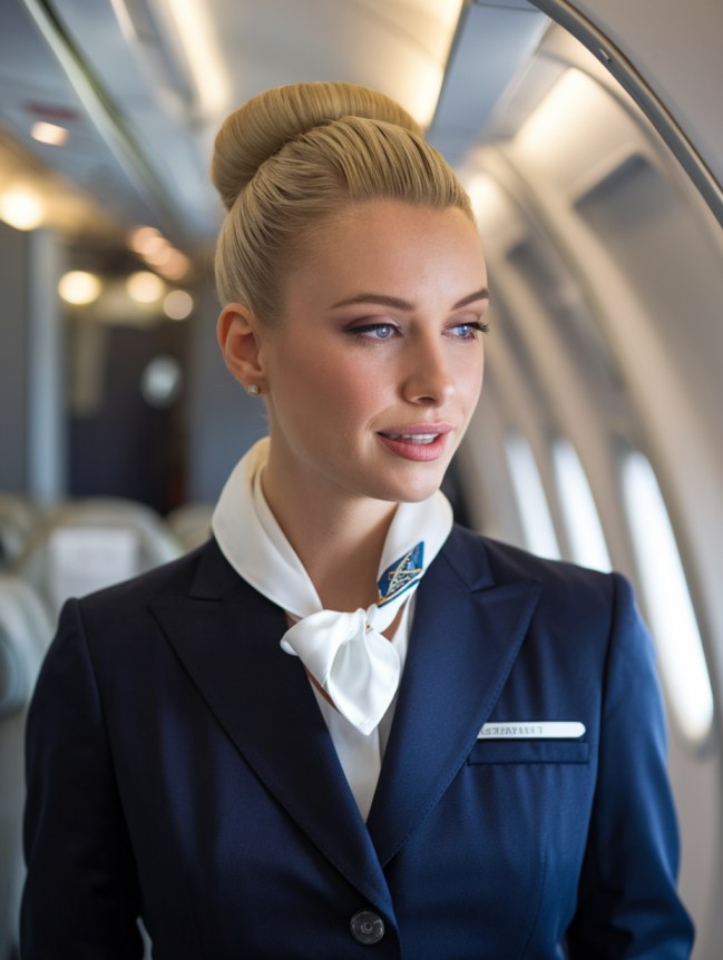 Cabin Crew Hairstyles for Female Flight Attendants