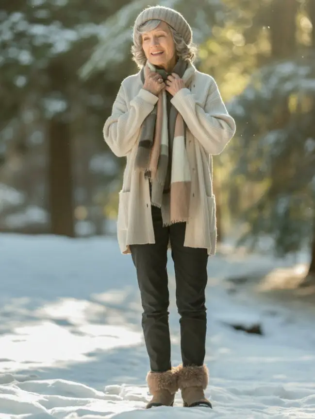 Flattering Winter Outfit Combinations for Senior Women