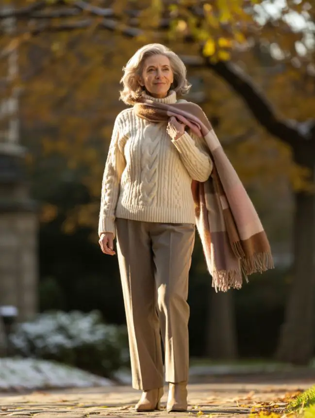Flattering Winter Outfit Combinations for Senior Women