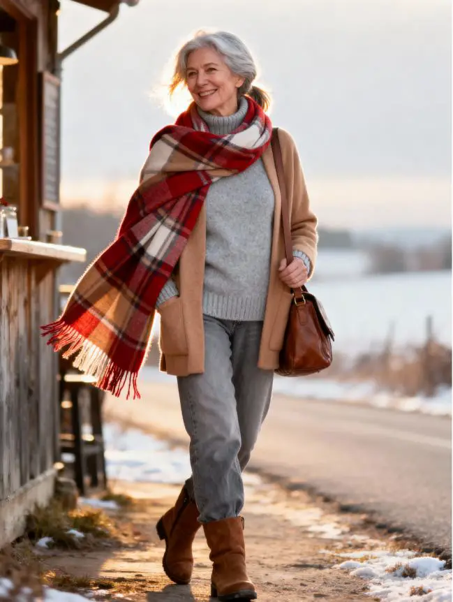 Winter Road Trip Outfits for Women Over 60