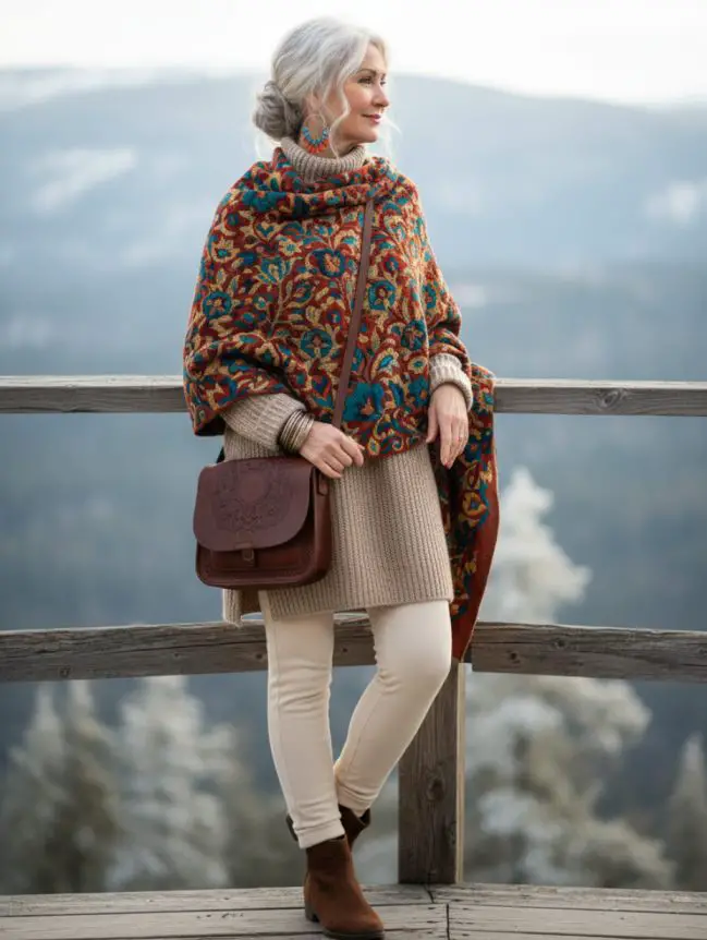 Winter Road Trip Outfits for Women Over 60