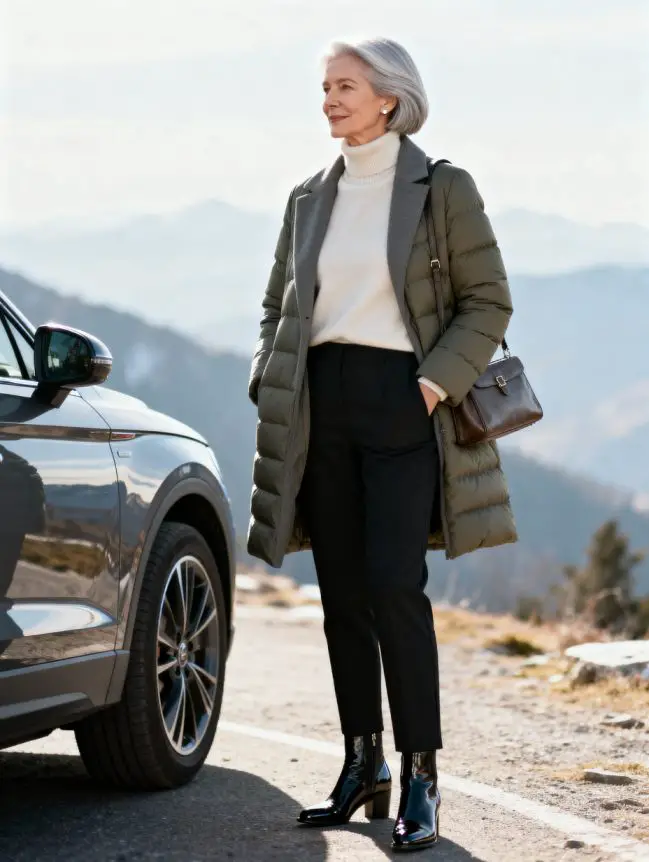 Winter Road Trip Outfits for Women Over 60