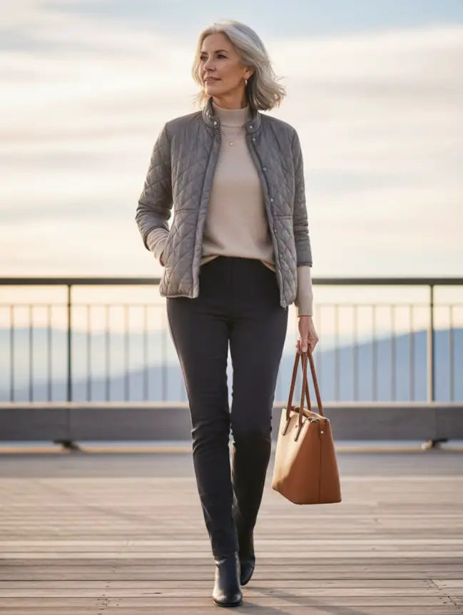 Winter Road Trip Outfits for Women Over 60