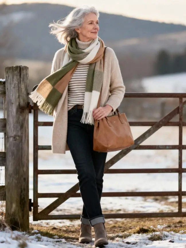 Winter Road Trip Outfits for Women Over 60