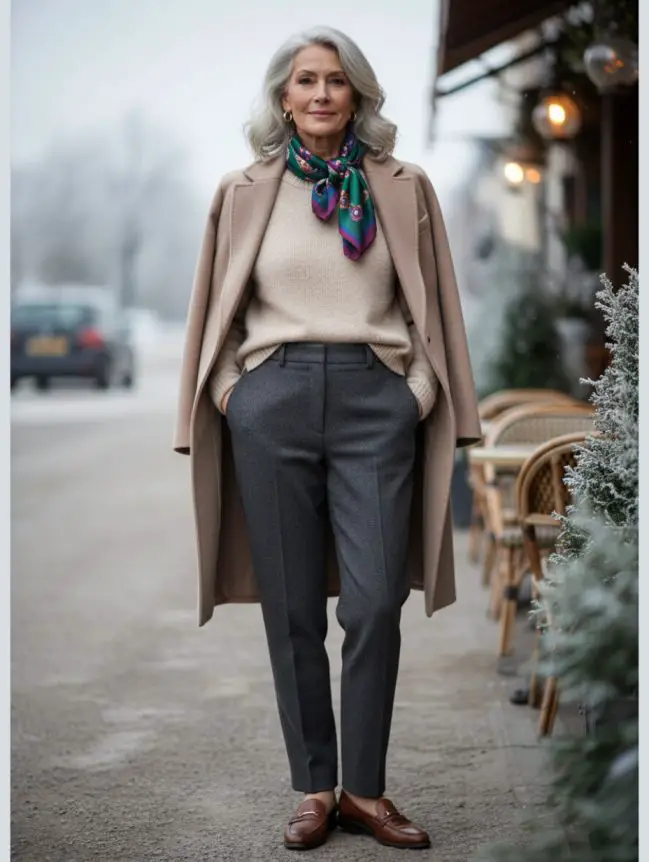 Winter Road Trip Outfits for Women Over 60
