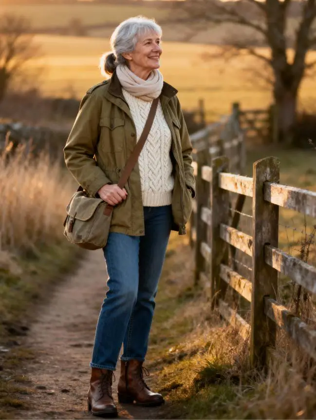 Winter Road Trip Outfits for Women Over 60