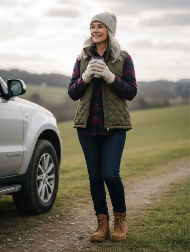 Winter Road Trip Outfits for Women Over 60