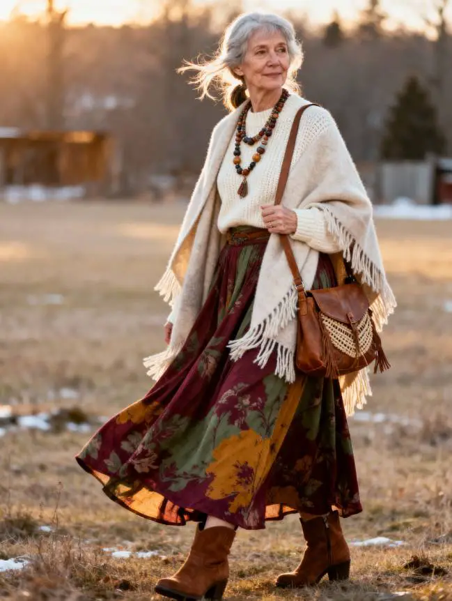 Winter Road Trip Outfits for Women Over 60