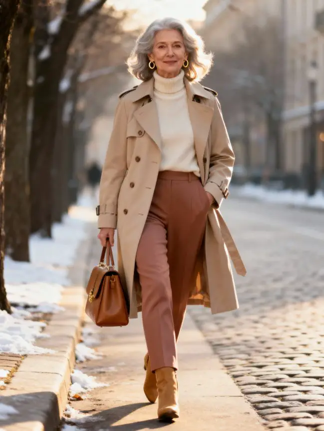 Winter Road Trip Outfits for Women Over 60